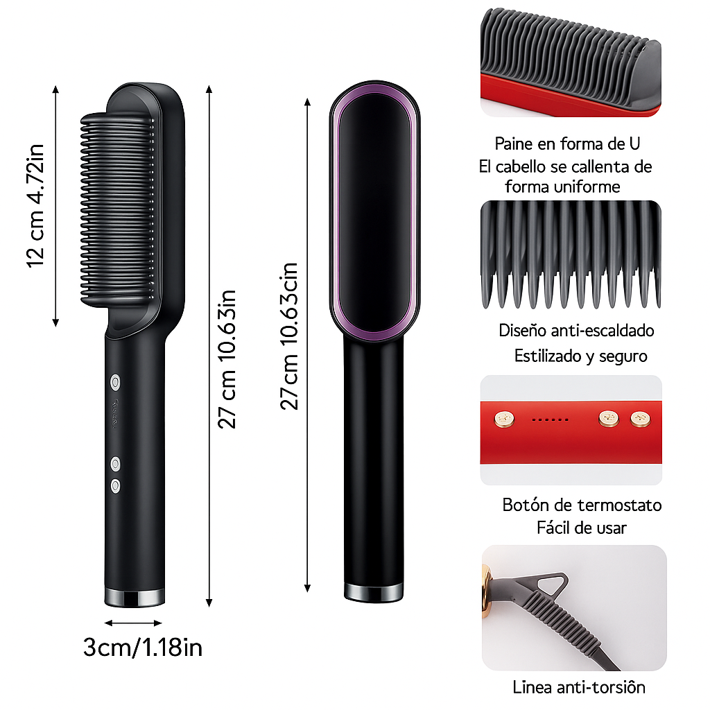 HairLiss™ Cepillo Alisador 2 en 1
